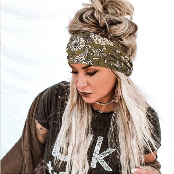 Wide Headbands for Women, Boho Bandeau Head Bands, Workout Head Wraps, Stretch - Picture 3 of 7